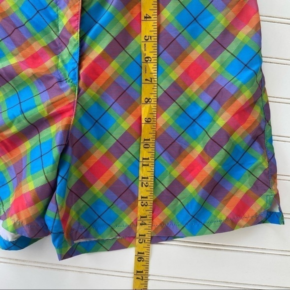 Rainbow plaid Shorts Size 12 - Picture 10 of 11